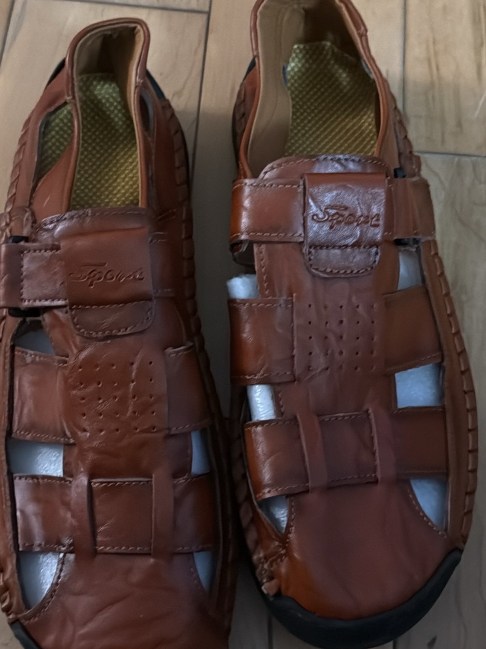 Men's Brown Leather Fisherman Sandals